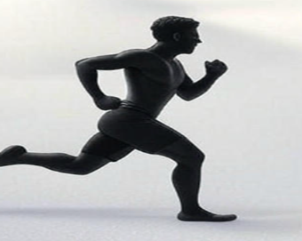 Icon of running man representing sports massage